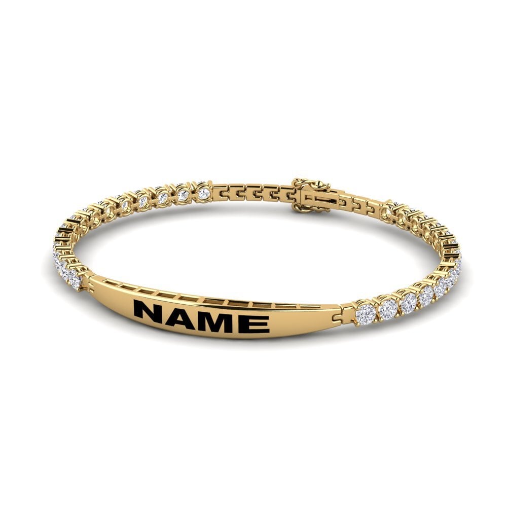 14ct Yellow Gold Lab Grown Diamond Women's Bracelet Dizaine
