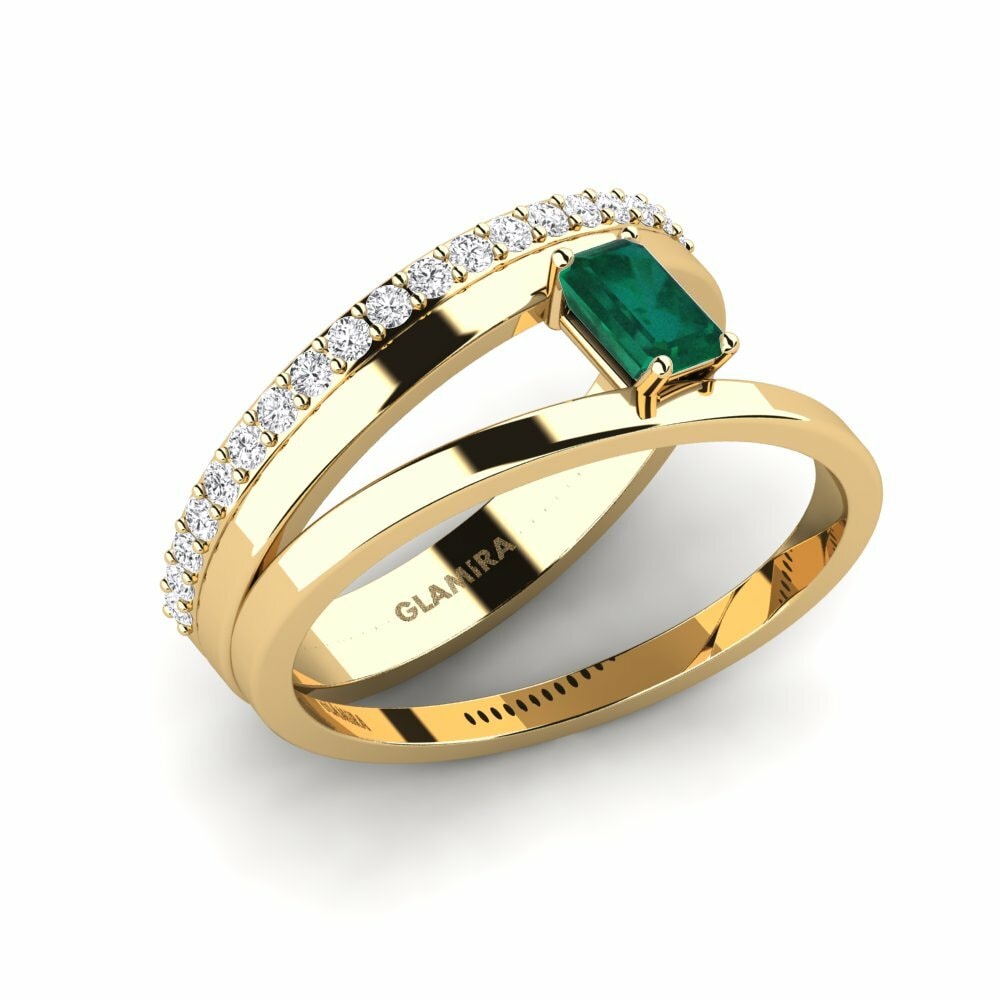 Oro Giallo 375 Anello di fidanzamento Dmlas