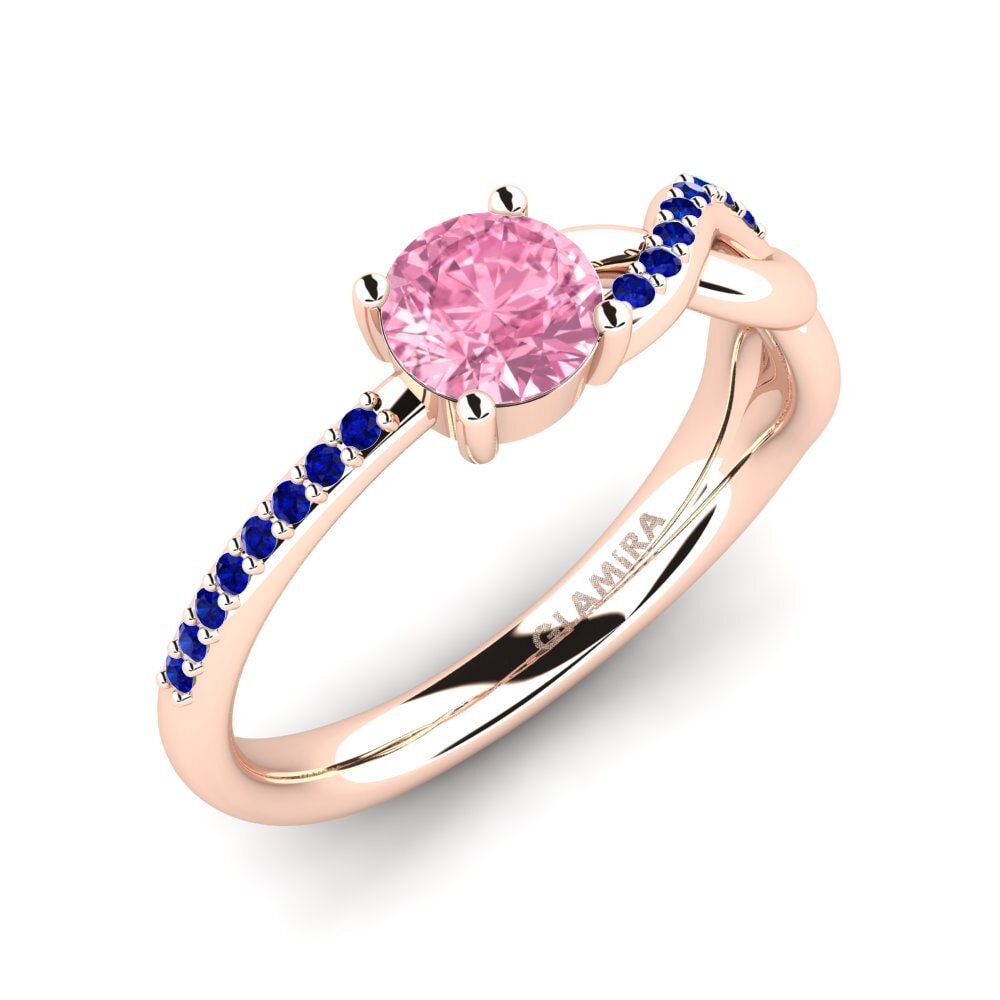 18k Oro Rosa Anillo de compromiso Dobrila