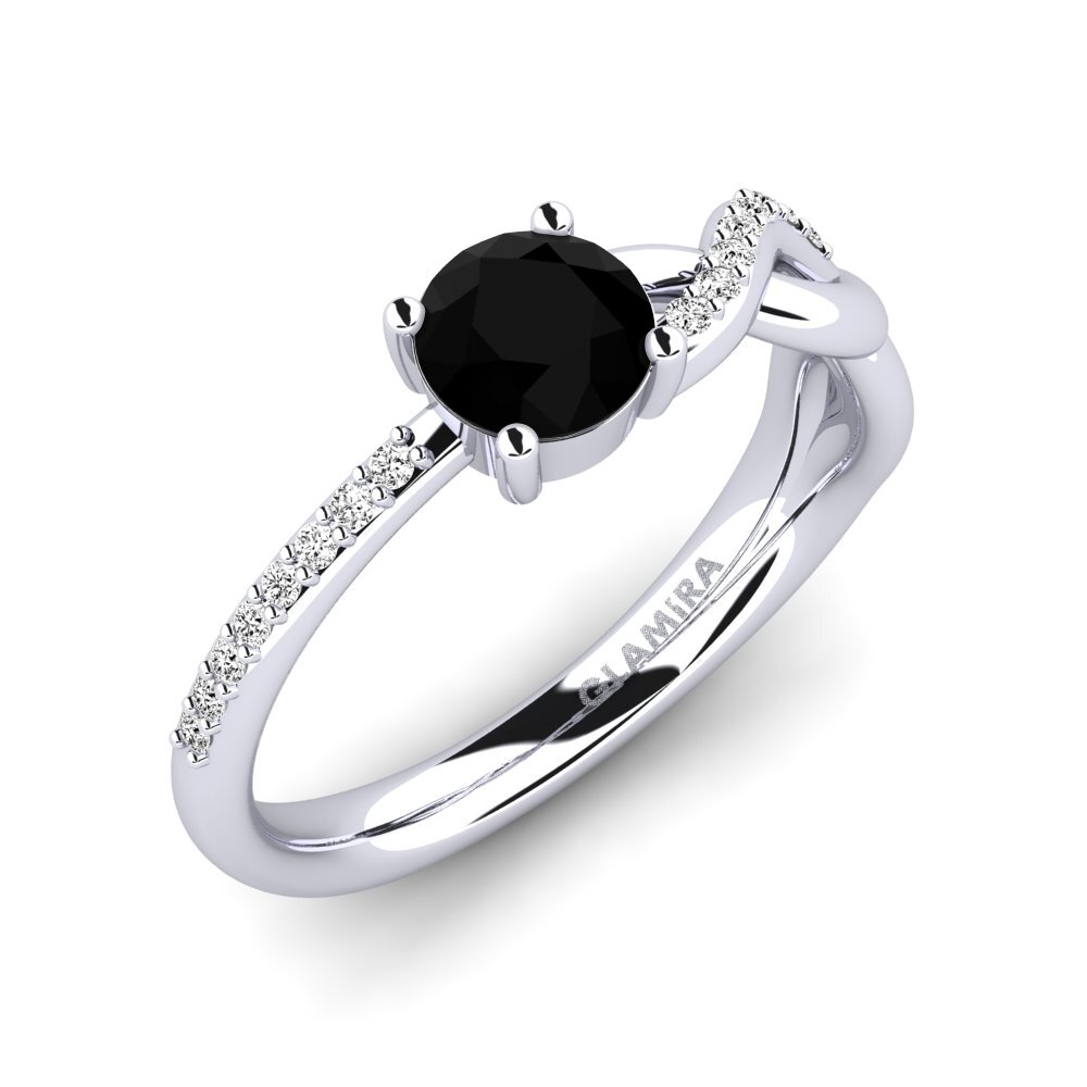 Ónix Negro Anillo de compromiso Dobrila