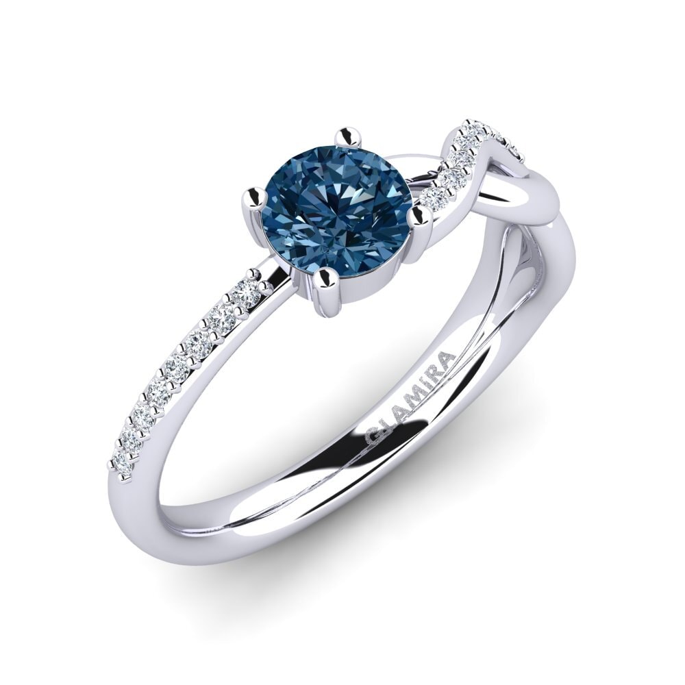 Diamante Azul Anillo de compromiso Dobrila