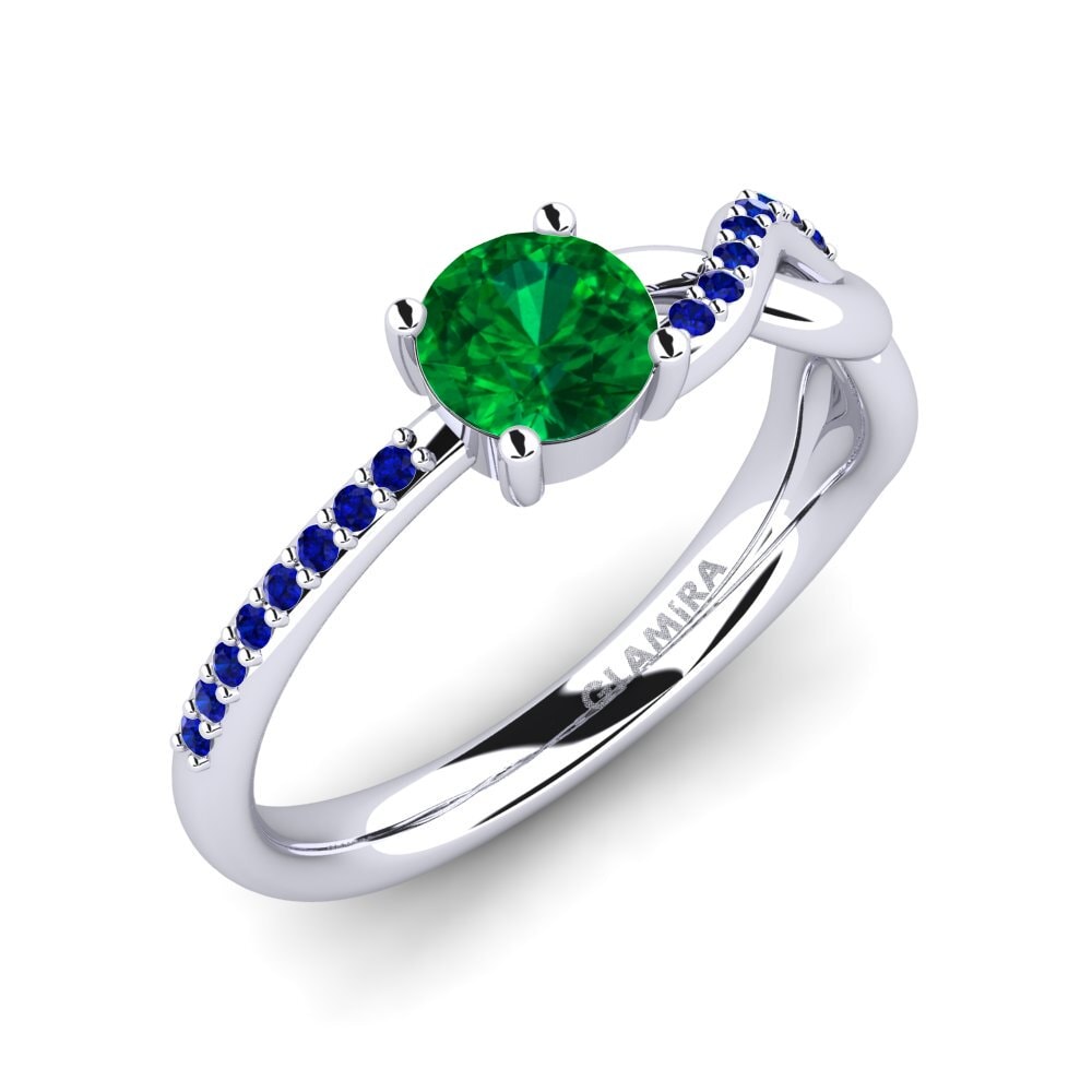 Emerald (Lab Created) Engagement Ring Dobrila