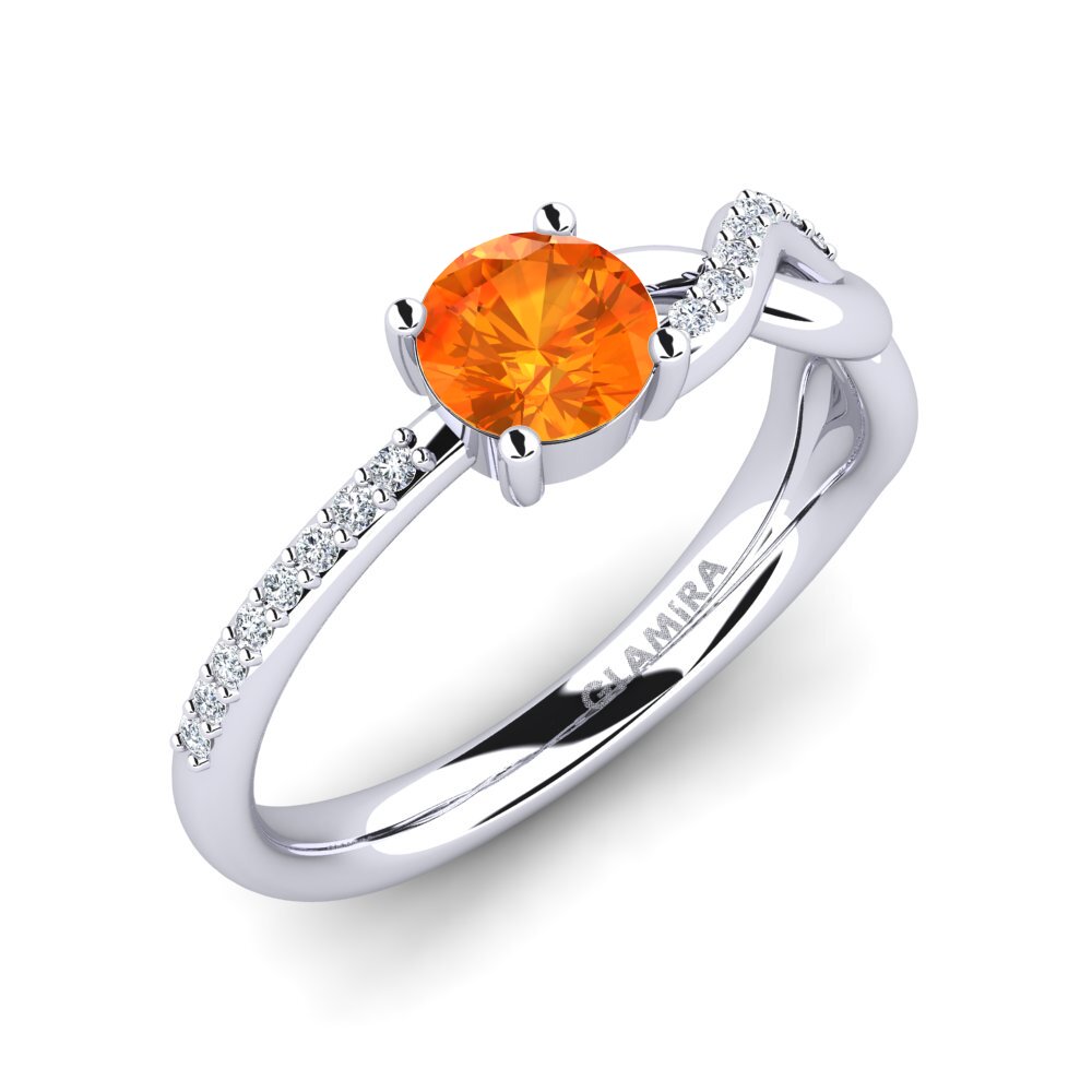 Orange Sapphire Engagement Ring Dobrila