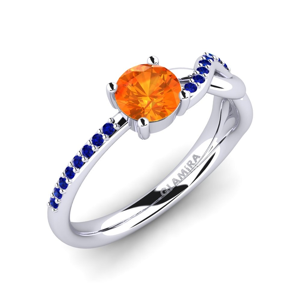 Orange Sapphire Engagement Ring Dobrila