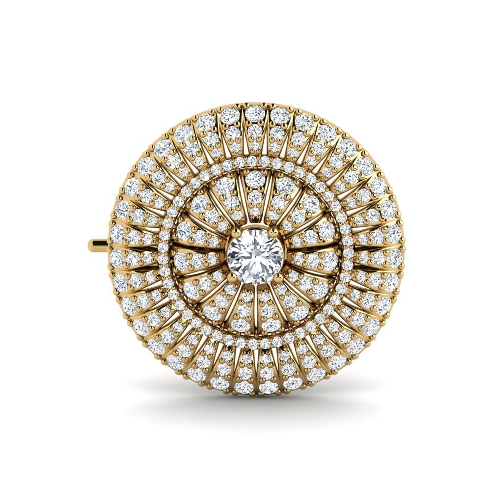 Vàng 14K Đá Zircon Trắng Trâm cài Docea