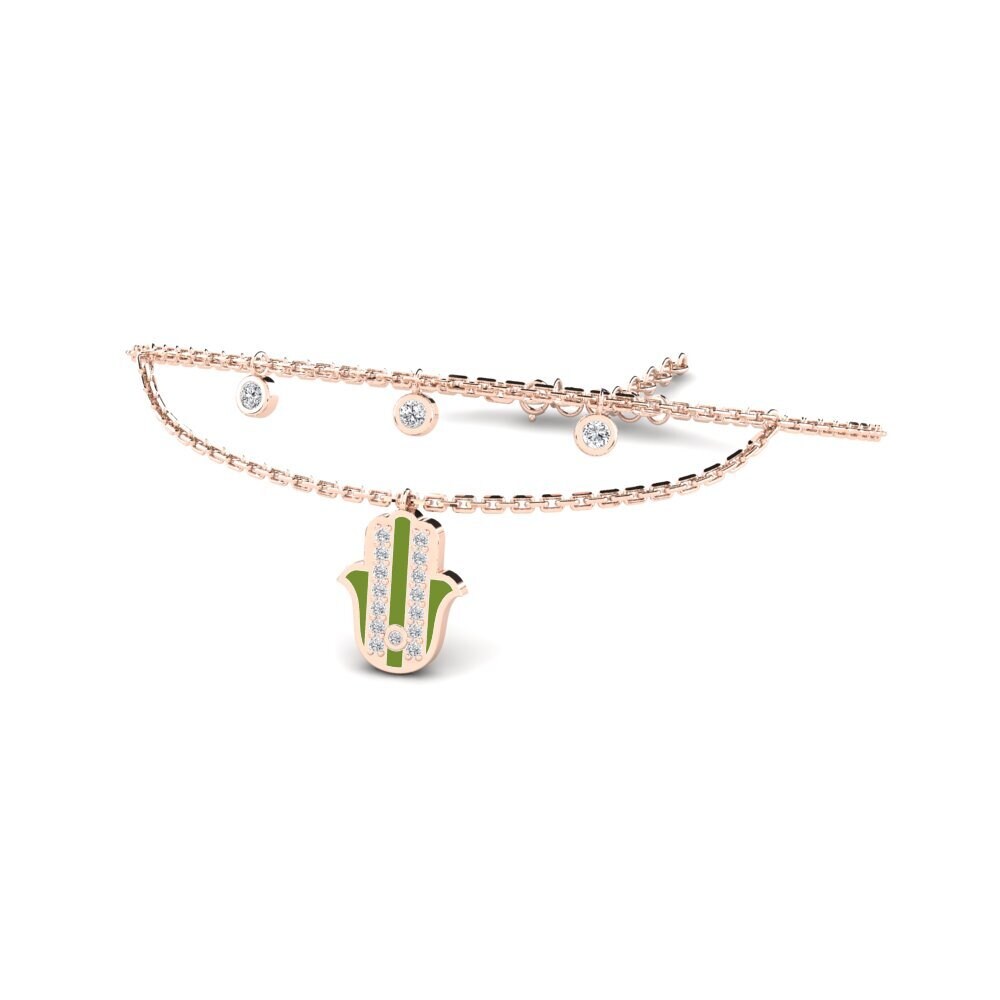 9k Oro Rosa Pulsera de Mujer Doei
