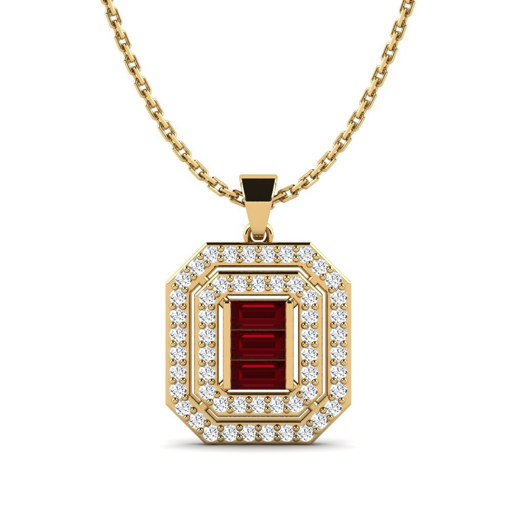 Red Zirconia Women's Pendant Doghouse