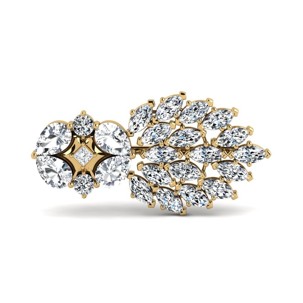 Vàng 14K Đá Zircon Trắng Trâm cài Doleros