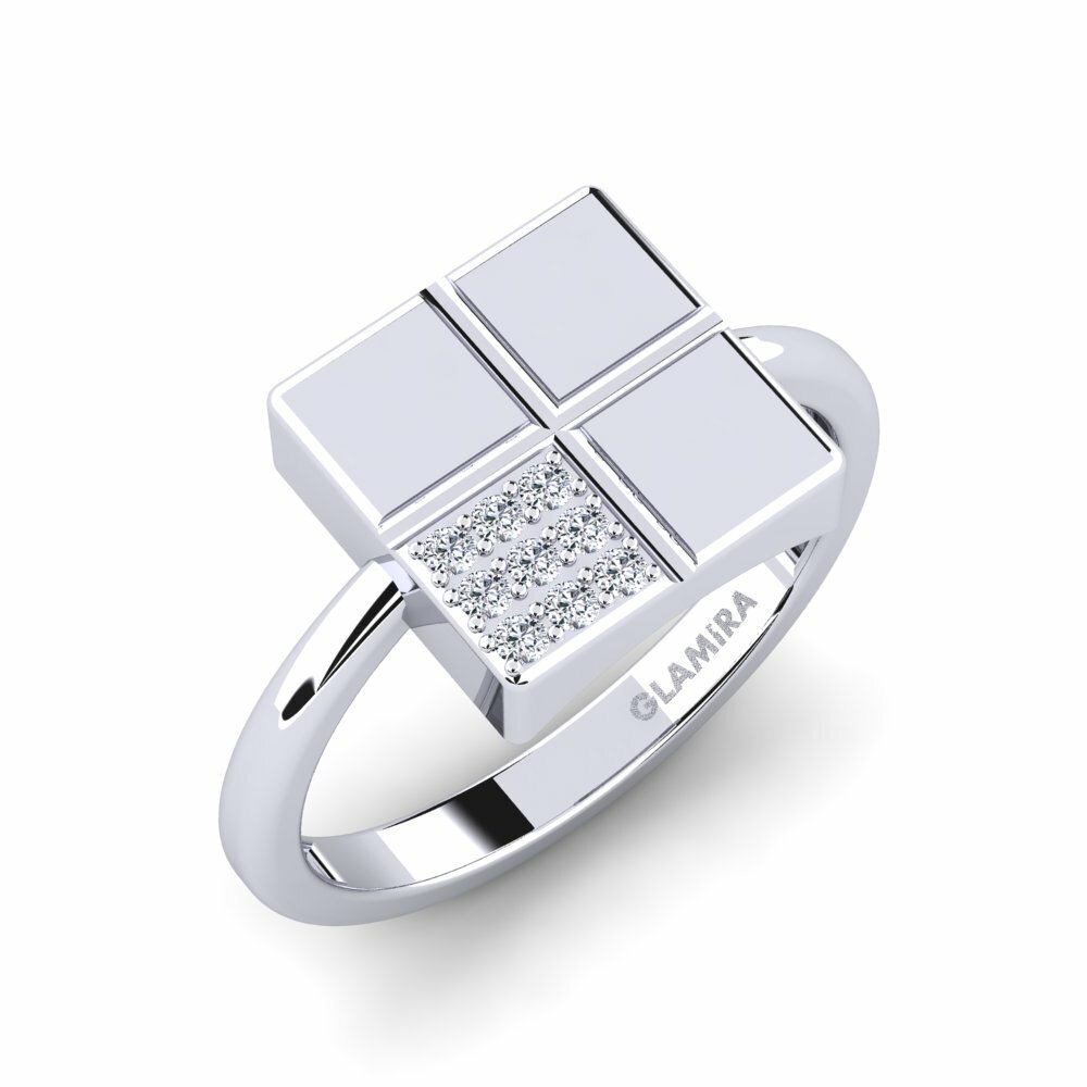 14k White Gold Ring Dollface