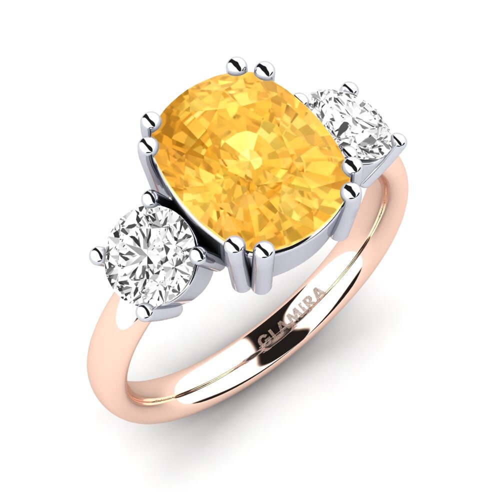9K White & Rose Gold Ring Domela
