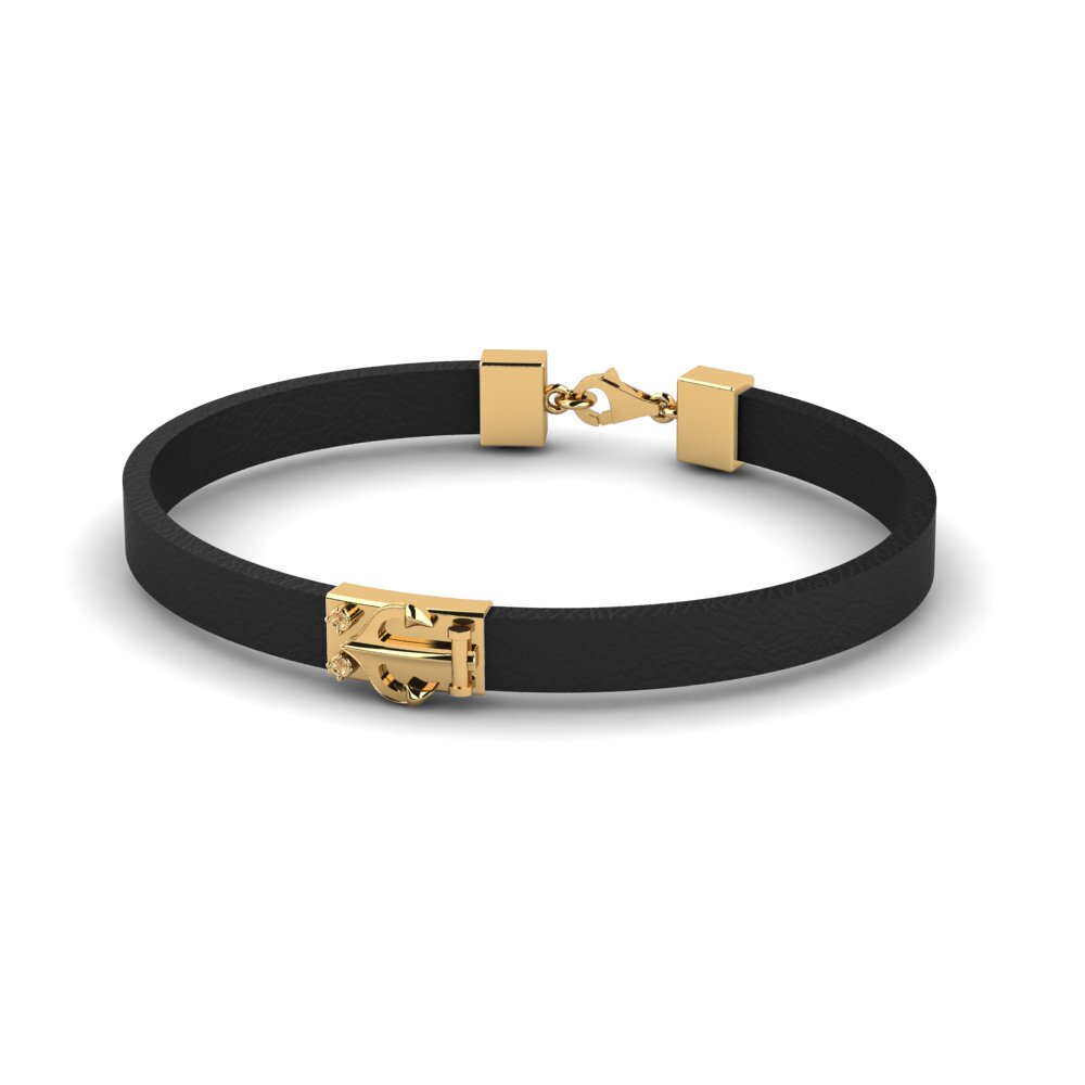 18ct Yellow Gold Brown Diamond Men's Bracelet Domenic