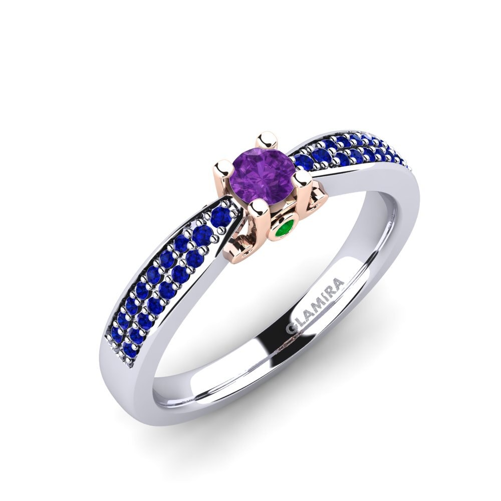 18k White & Rose Gold Engagement Ring Donielle 0.16 crt