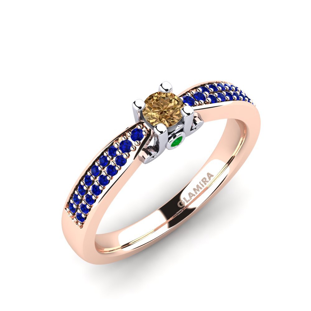 18K Rose & White Gold Engagement Ring Donielle 0.16 crt