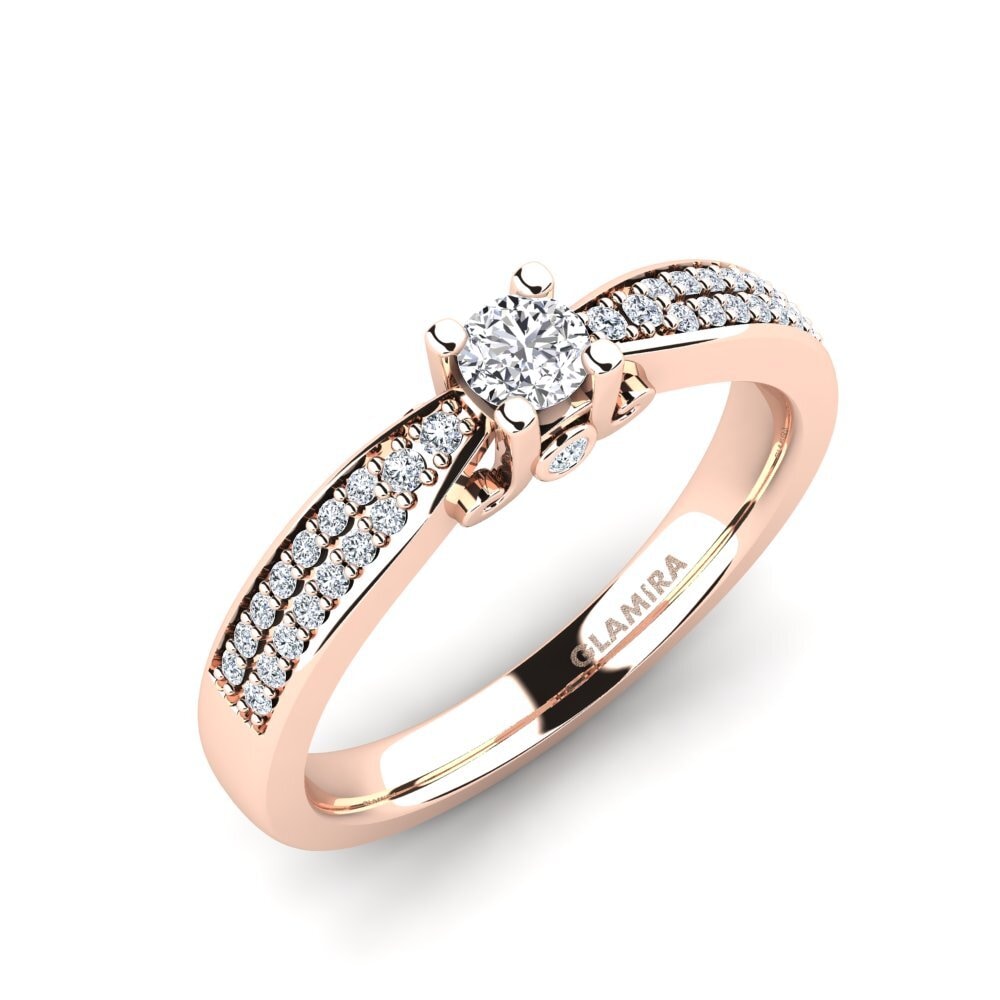 14ct Rose Gold Engagement Ring Donielle 0.16 crt