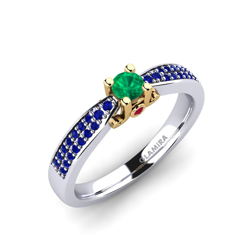 14K White & Yellow Gold Engagement Ring Donielle 0.16 crt