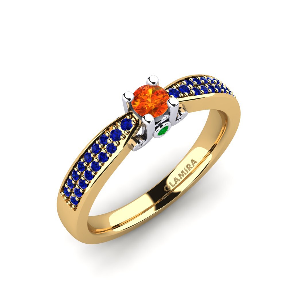 9K Yellow & White Gold Engagement Ring Donielle 0.16 crt
