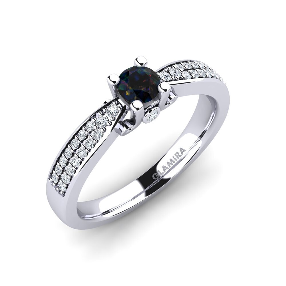 Black Opal Engagement Ring Donielle 0.25 crt