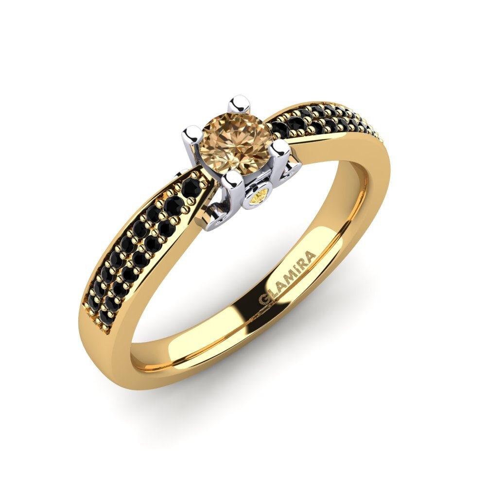 18k Oro Amarillo & Blanco Anillo de compromiso Donielle 0.25 crt