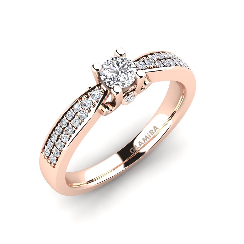 14ct Rose Gold Engagement Ring Donielle 0.25 crt