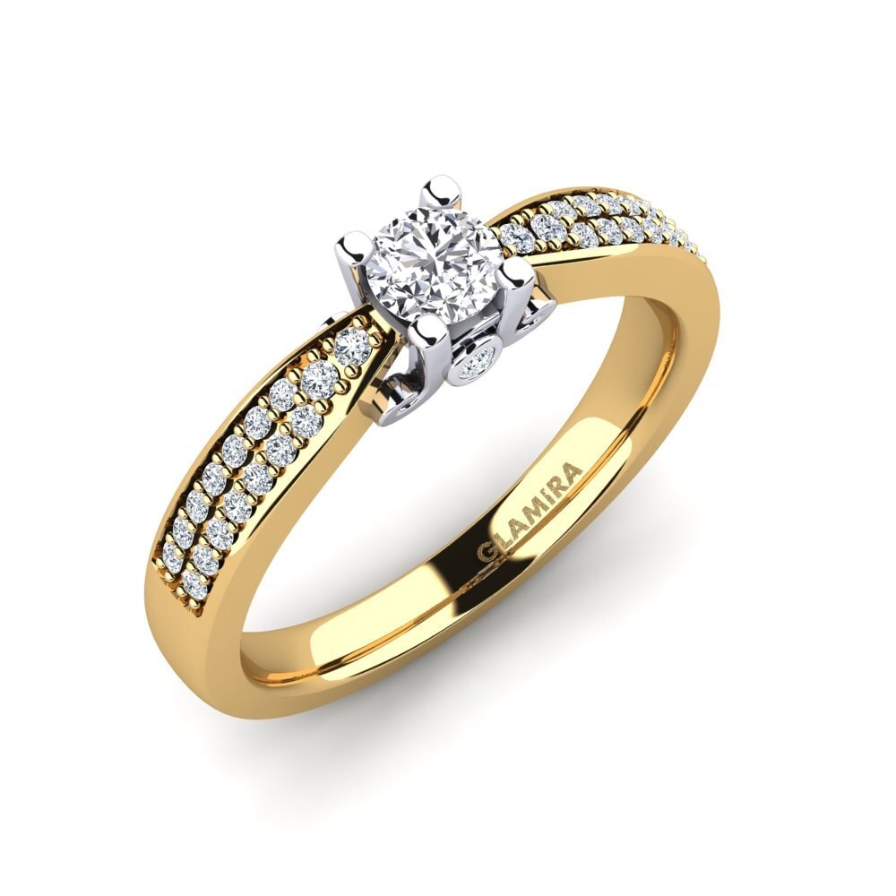 14ct Yellow / White Gold Engagement Ring Donielle 0.25 crt