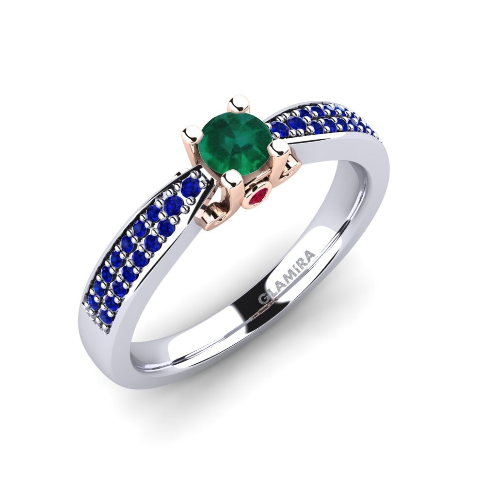 Weiß & Rotgold 375 Verlobungsringe Donielle 0.25 crt