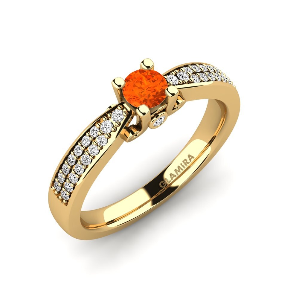 14K Yellow Gold Fire-Opal Engagement Ring Donielle 0.25 crt