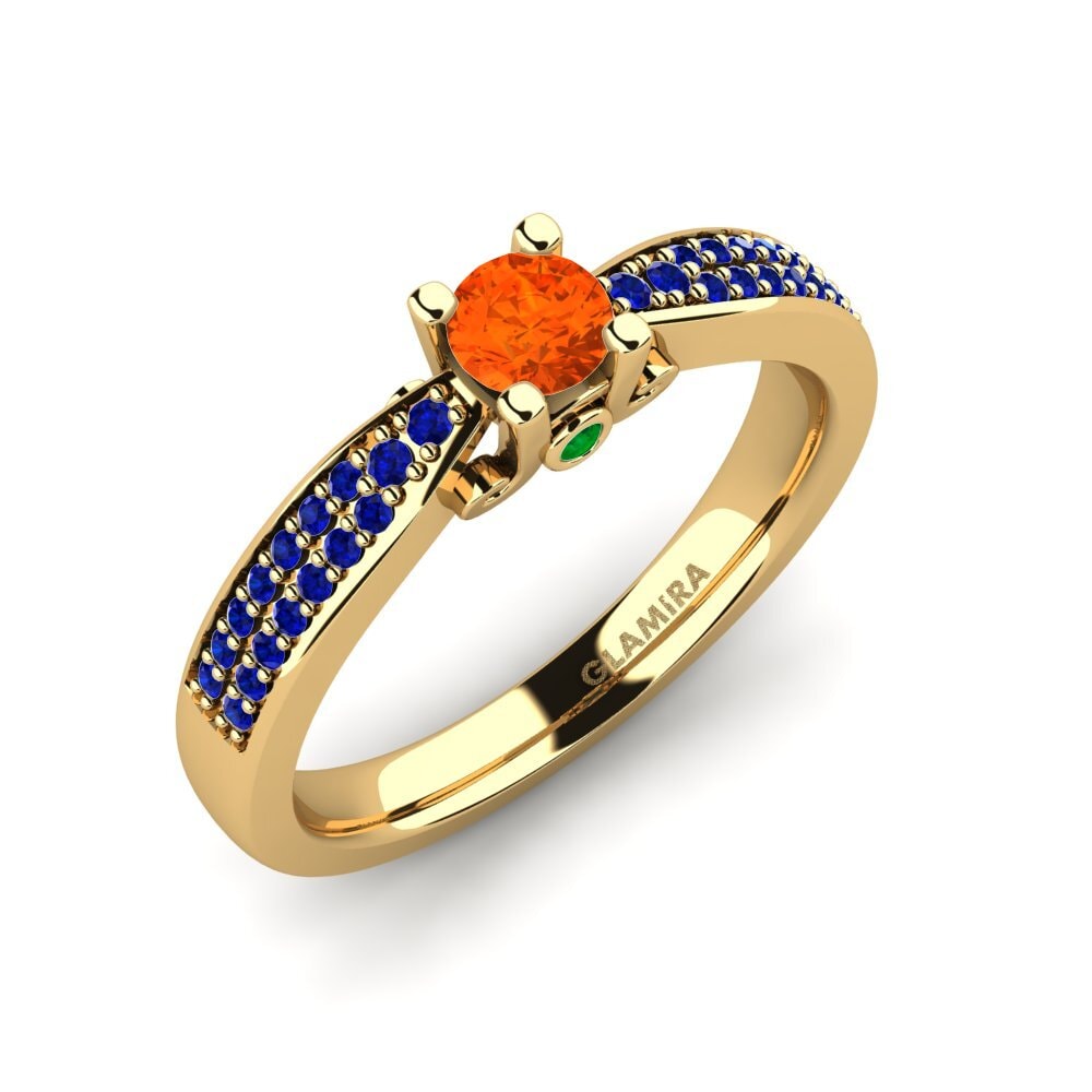 9ct Yellow Gold Fire Opal Engagement Ring Donielle 0.25 crt
