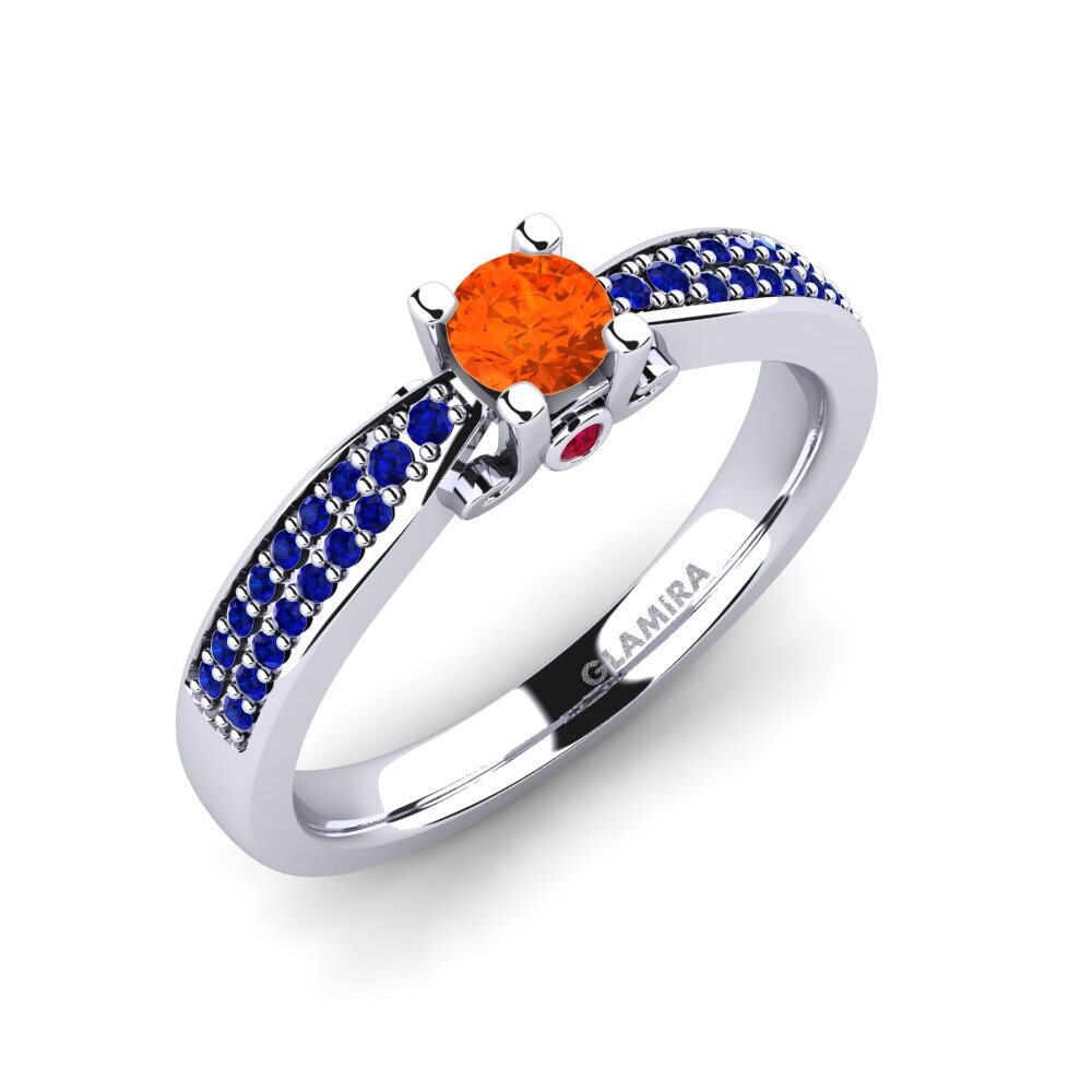 950 Platinum Fire-Opal Engagement Ring Donielle 0.25 crt