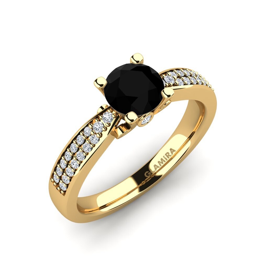 Black Diamond Engagement Ring Donielle 0.8 crt