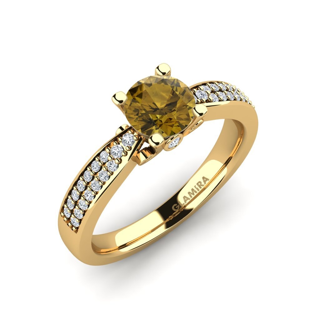Brown Zircon Engagement Ring Donielle 0.8 crt