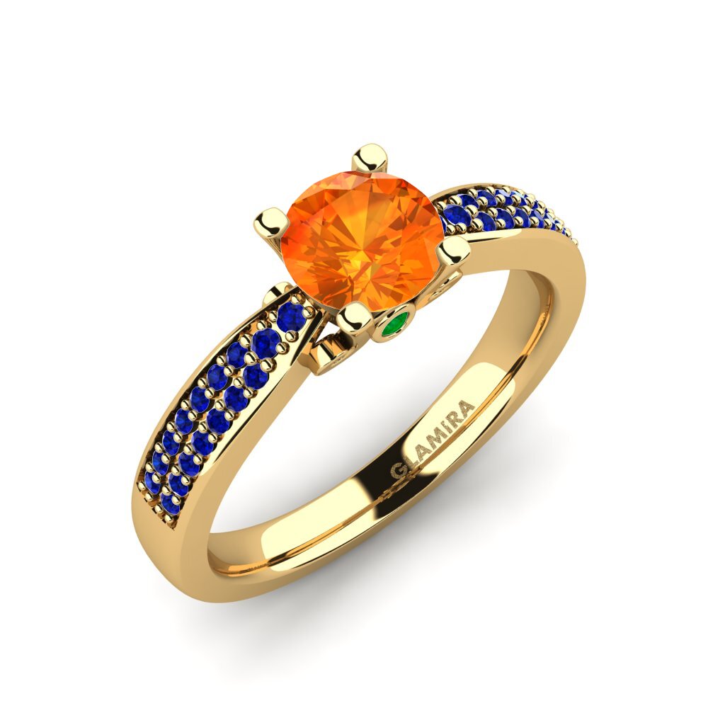 Turuncu Safir Kadın Yüzük Donielle 0.8 crt