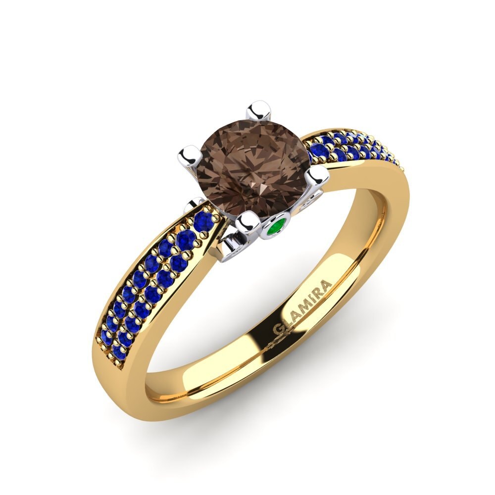 9K Yellow & White Gold Engagement Ring Donielle 0.8 crt