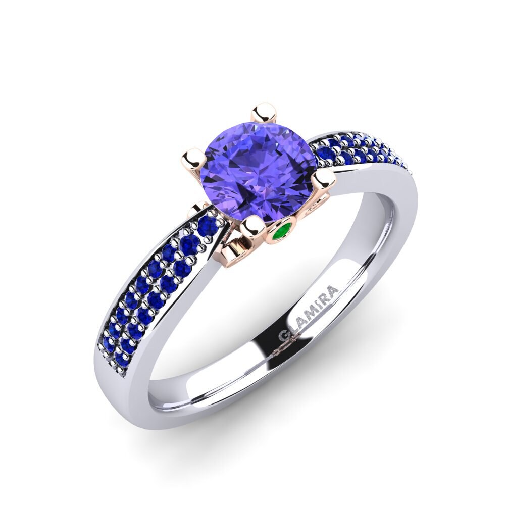 14ct White / Rose Gold Engagement Ring Donielle 0.8 crt