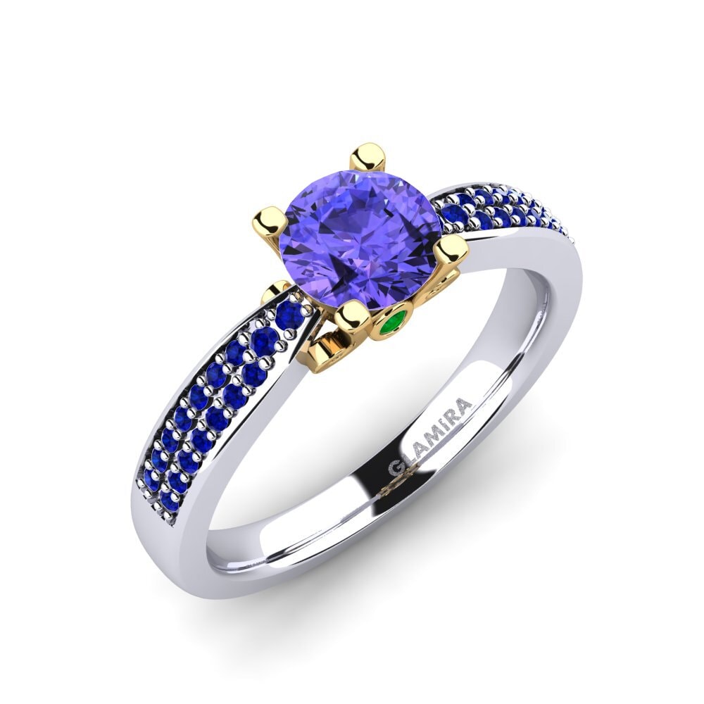 14ct White / Yellow Gold Engagement Ring Donielle 0.8 crt