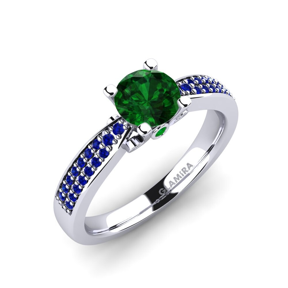 18K Wit Goud Tsavorite Verlovingsring Donielle 0.8 crt