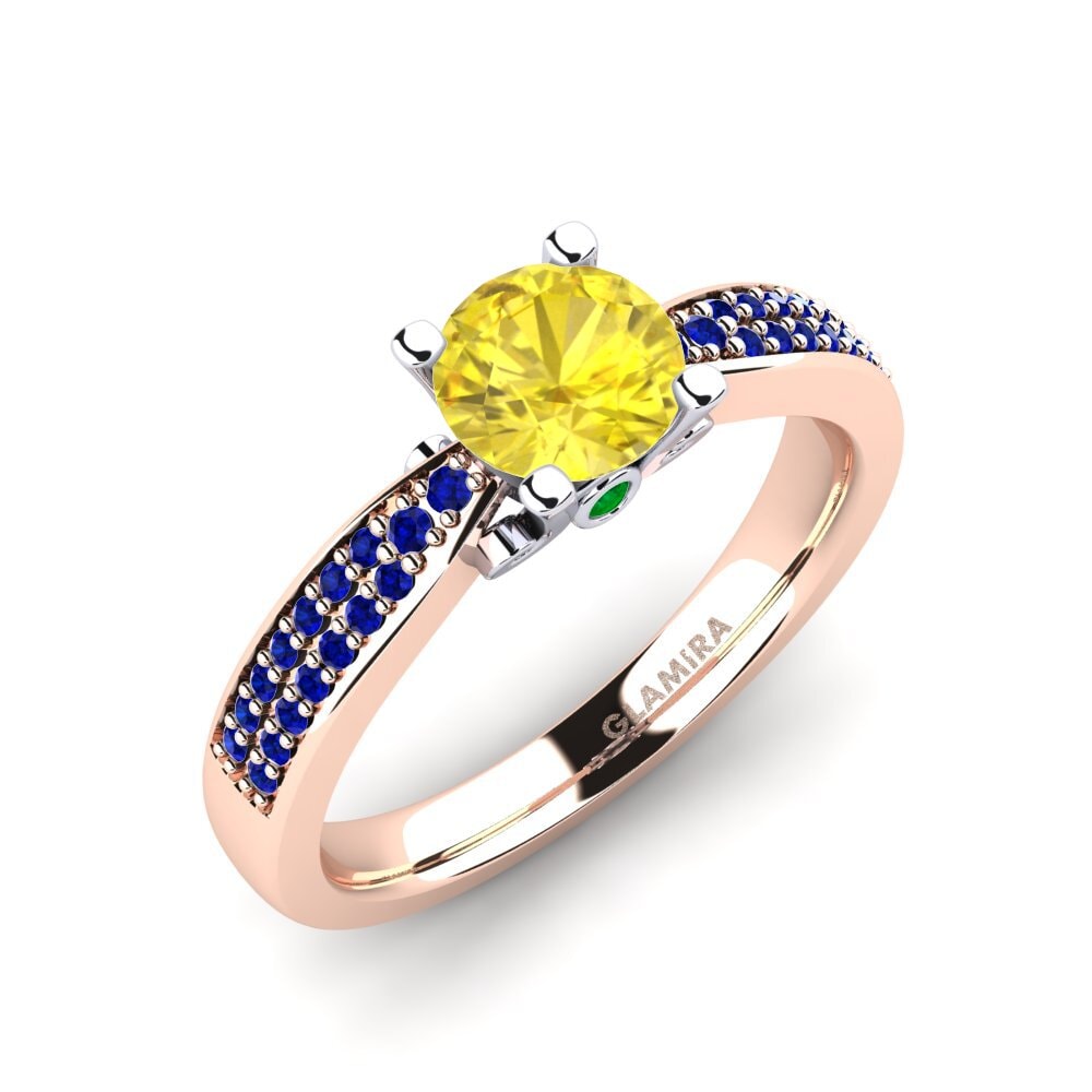 18ct Rose & White Gold Engagement Ring Donielle 0.8 crt