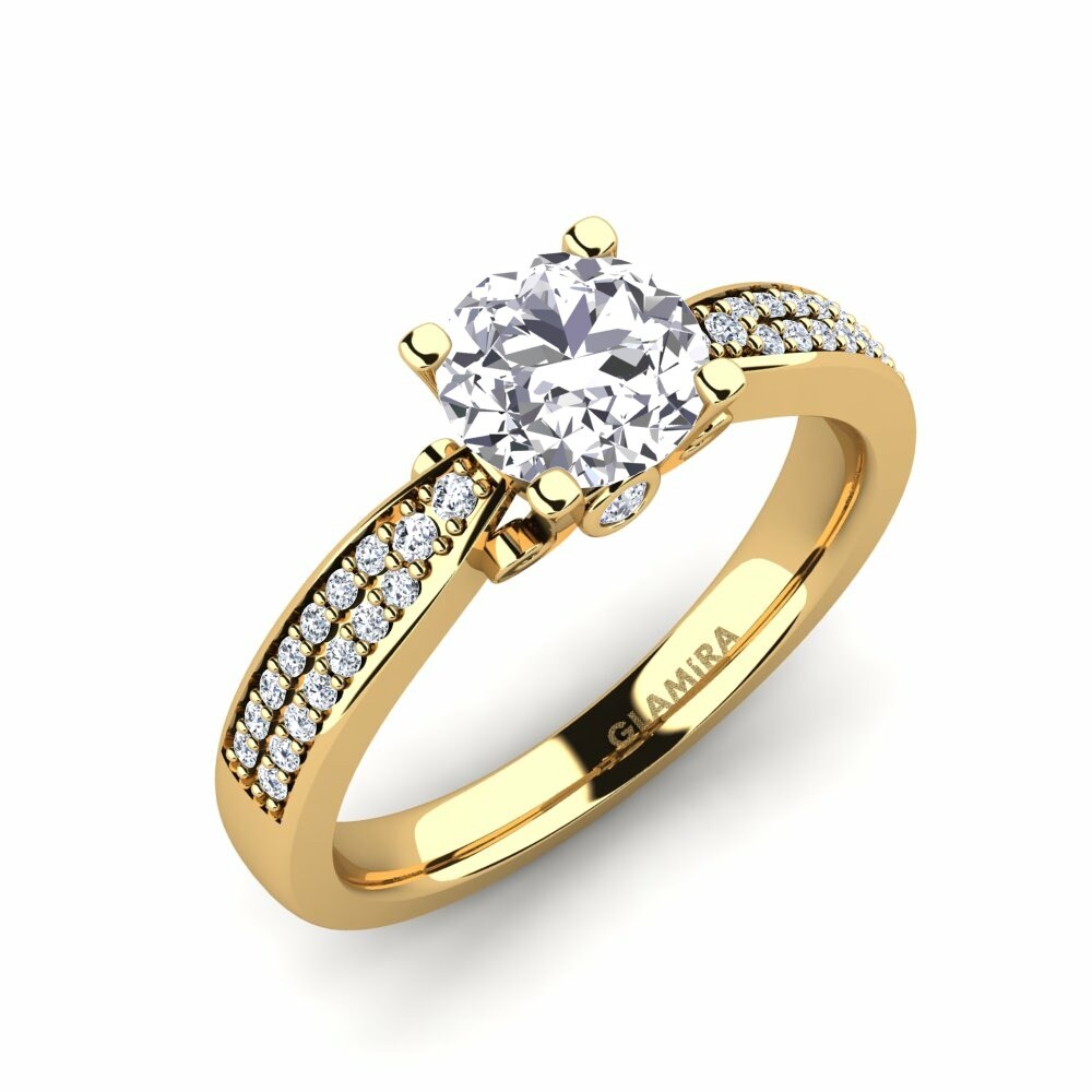 14k Yellow Gold Engagement Ring Donielle 1.0 crt