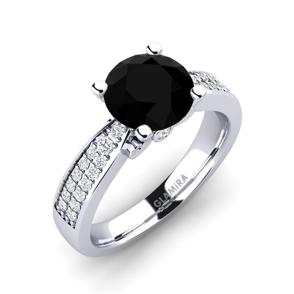 Black Onyx Engagement Ring Donielle 2.0 crt