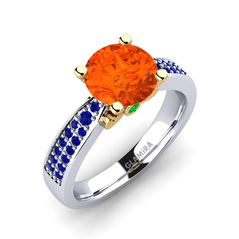 14ct White & Yellow Gold Engagement Ring Donielle 2.0 crt