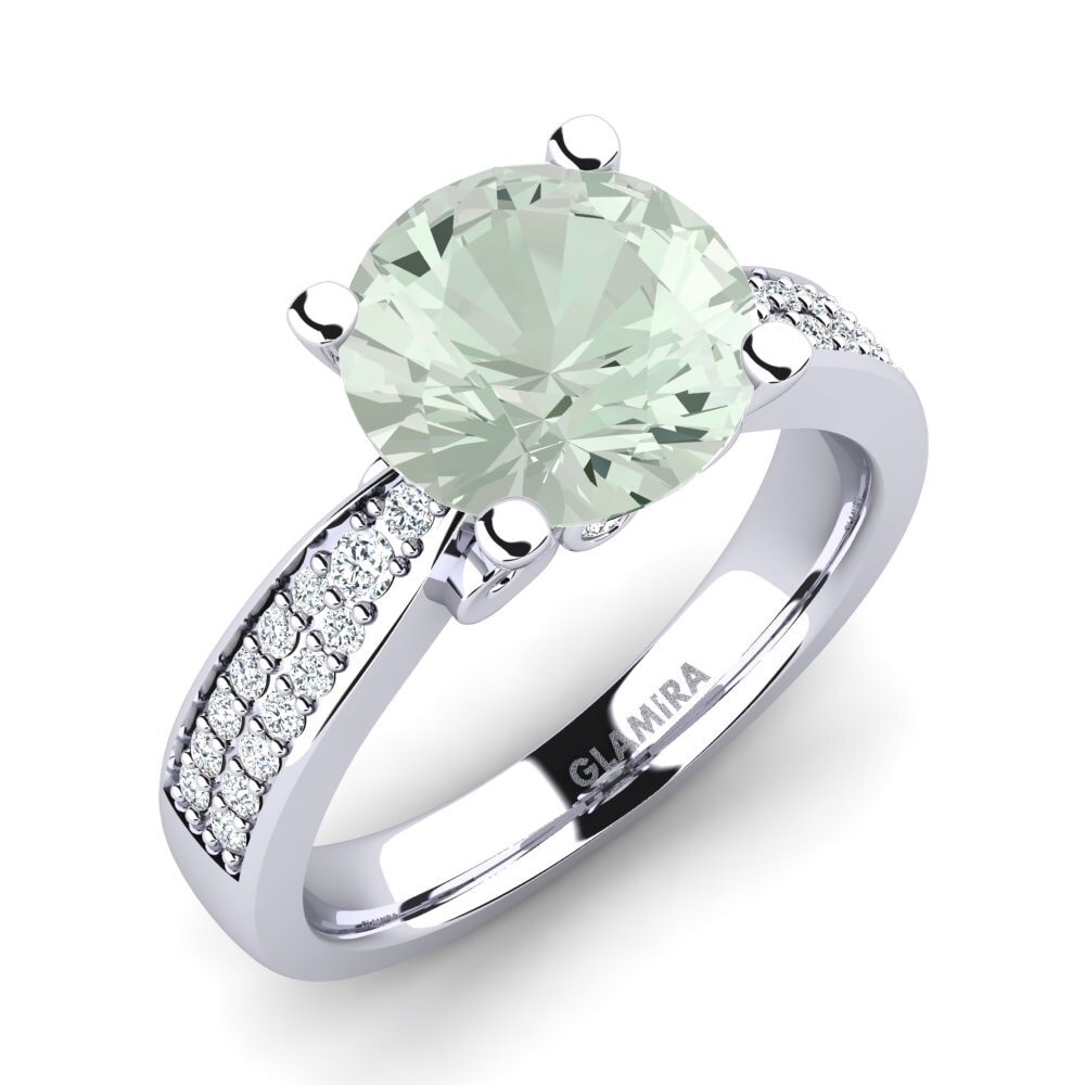 Green Amethyst Engagement Ring Donielle 3.0 crt