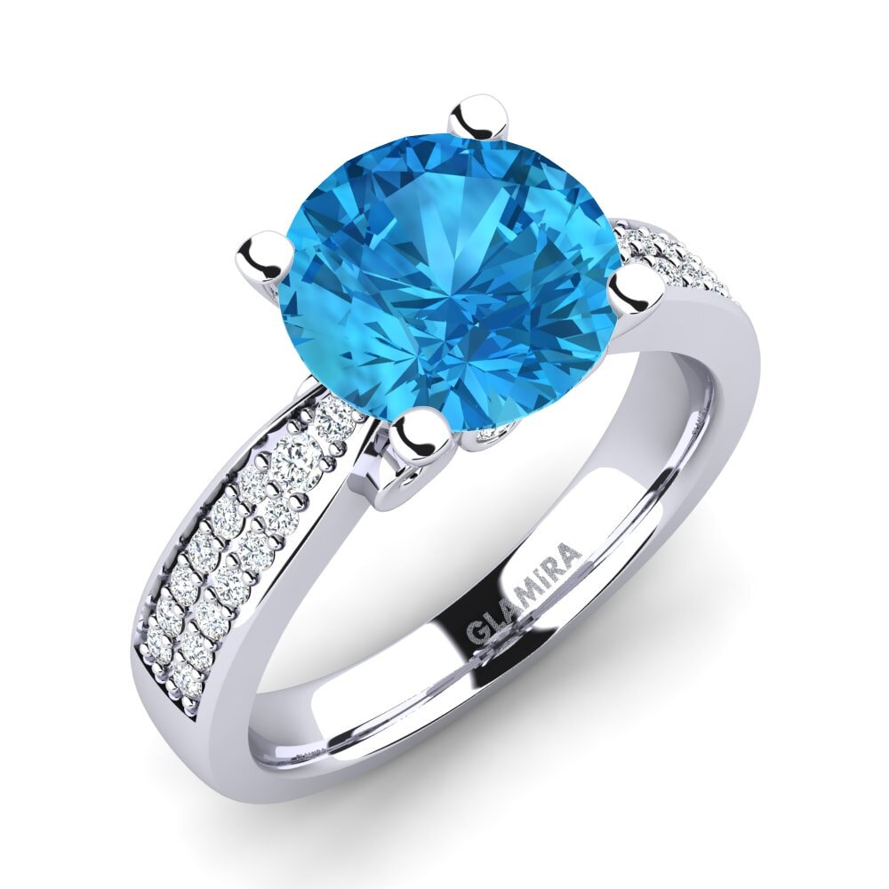 Blue Topaz Engagement Ring Donielle 3.0 crt
