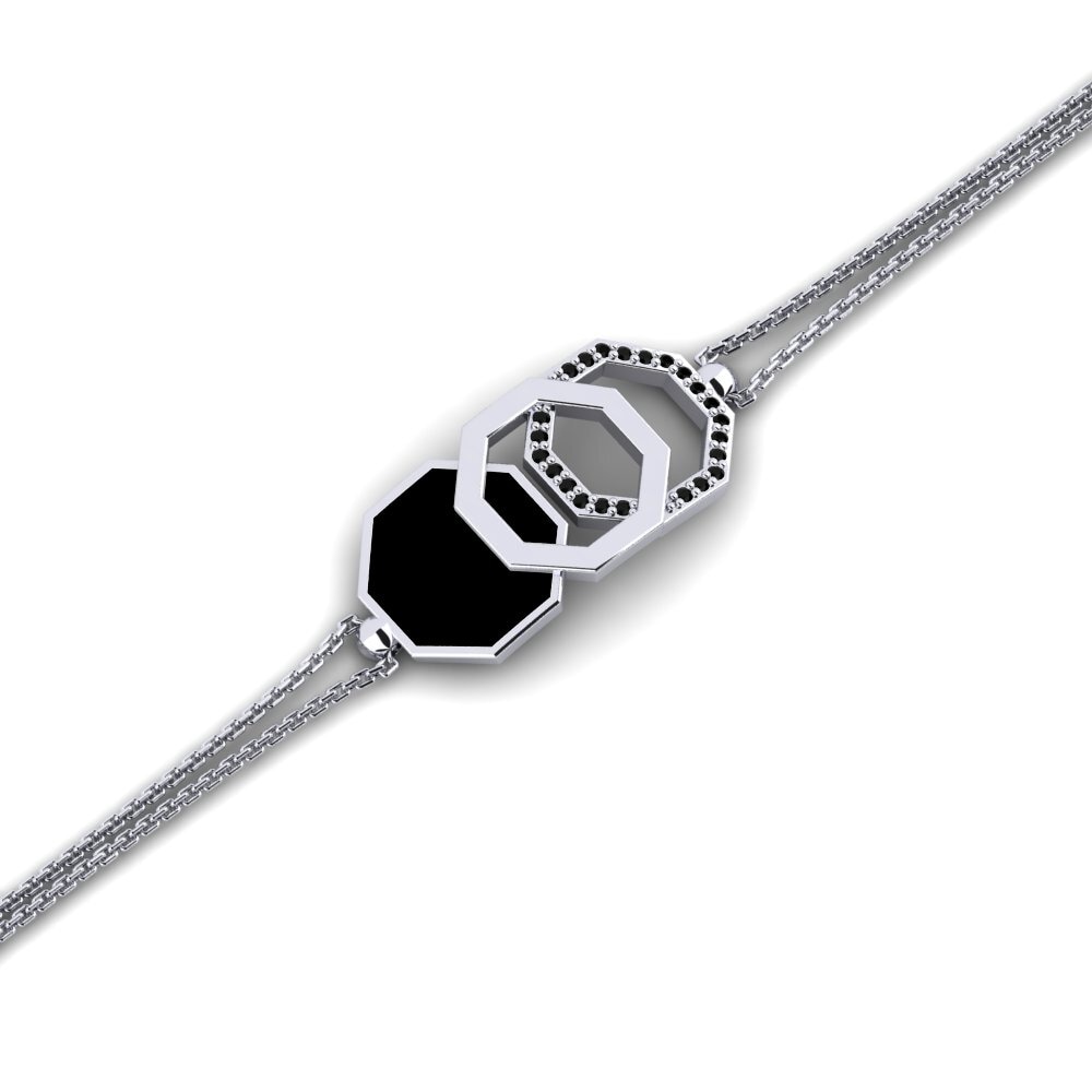 Black Onyx Women's Bracelet Doppio