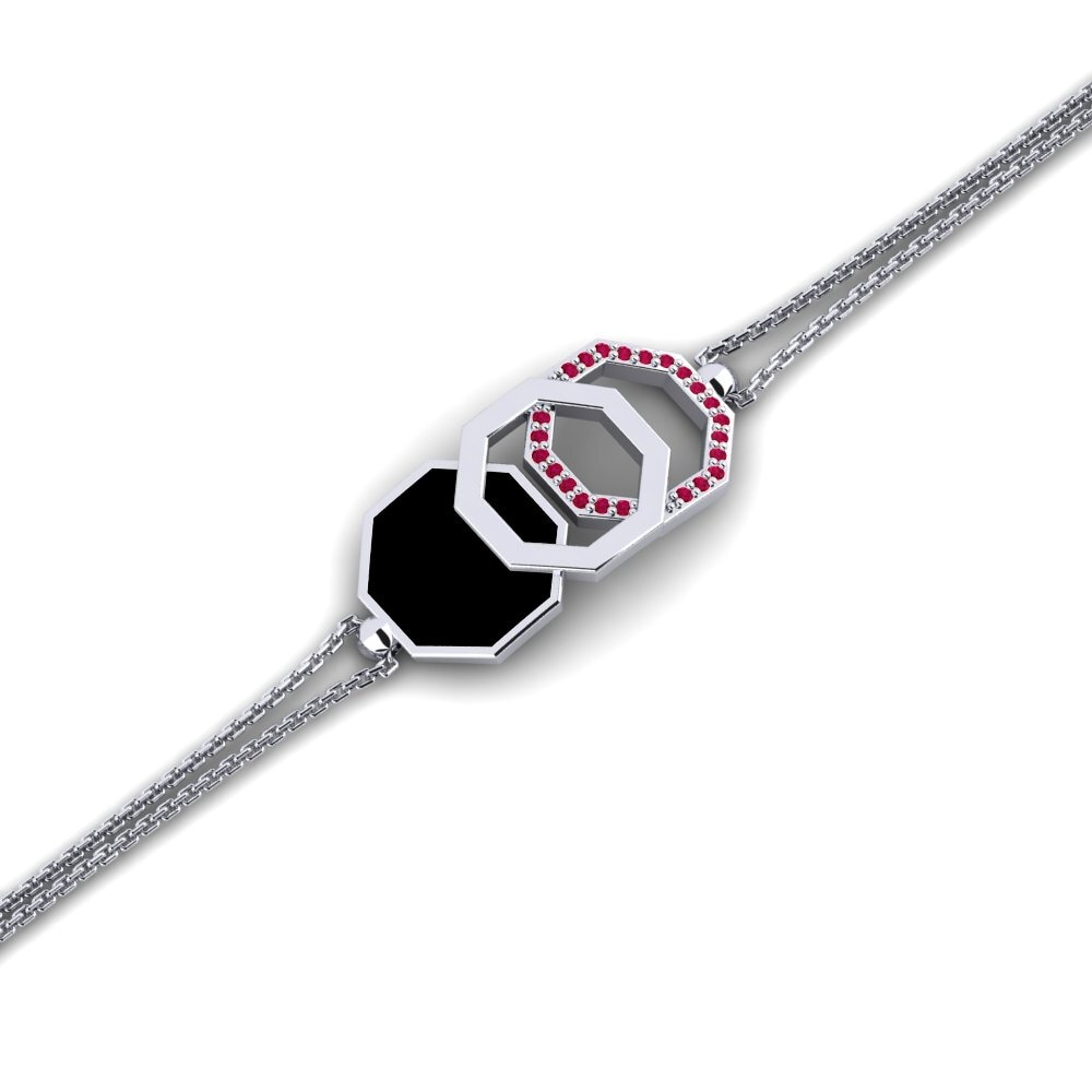 Rubin Damen armband Doppio