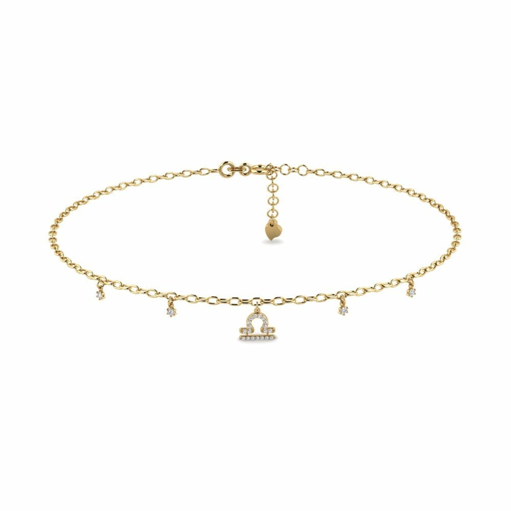 0.12 Carat Women's Anklet Dor - Libra