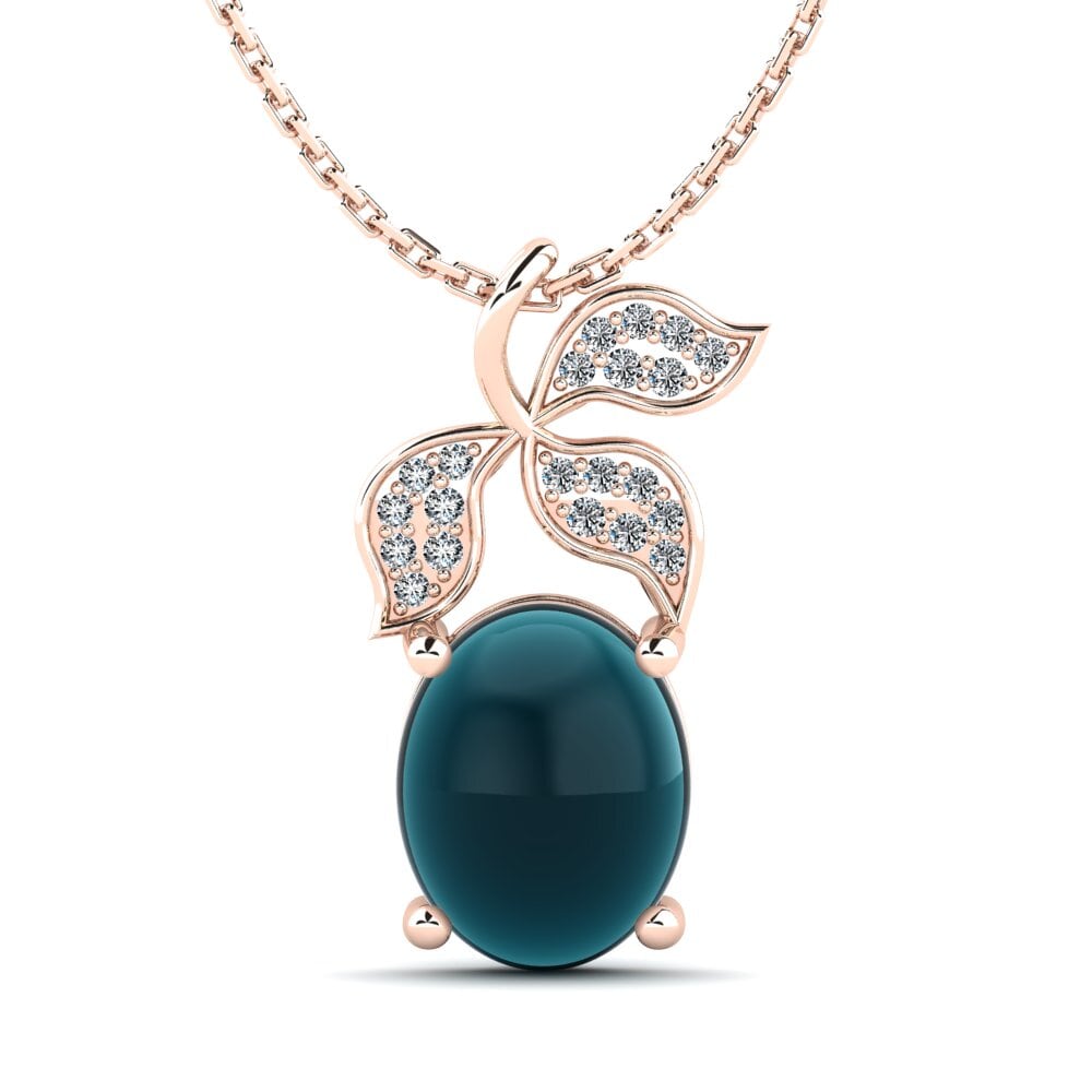 Cabochon London Blue Topaz Women's Pendant Doralice
