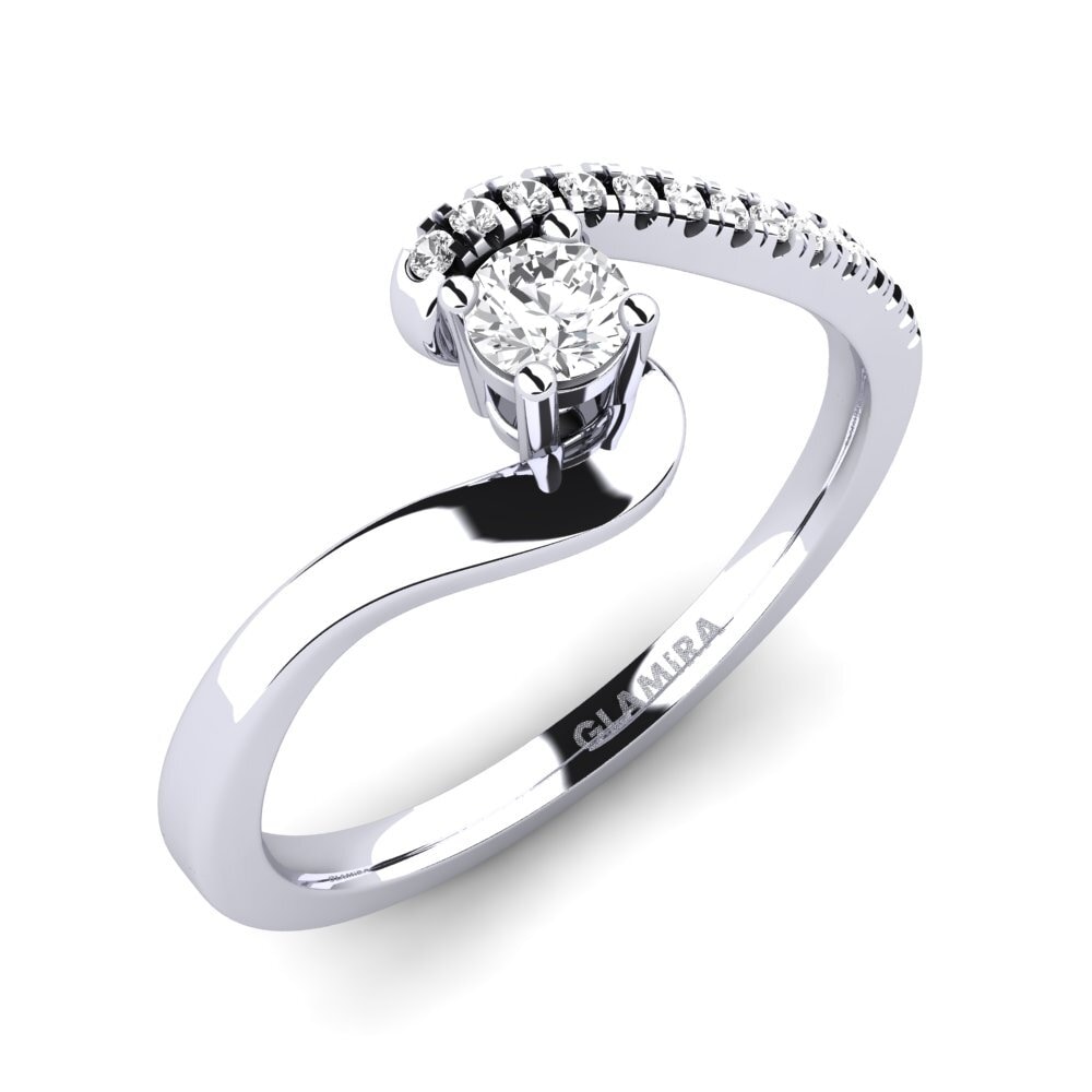 White sapphire Engagement Ring Doreen