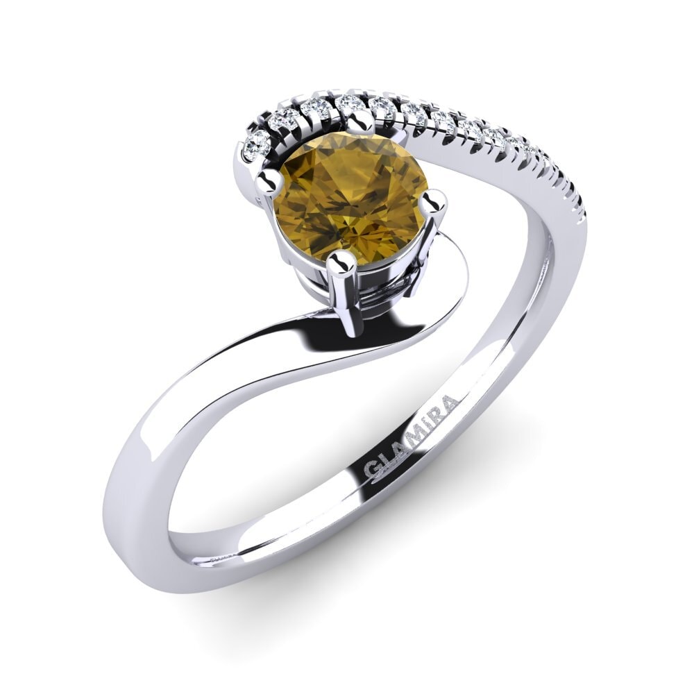 Zircon Brun Bague de fiançailles Doreen 0.5crt