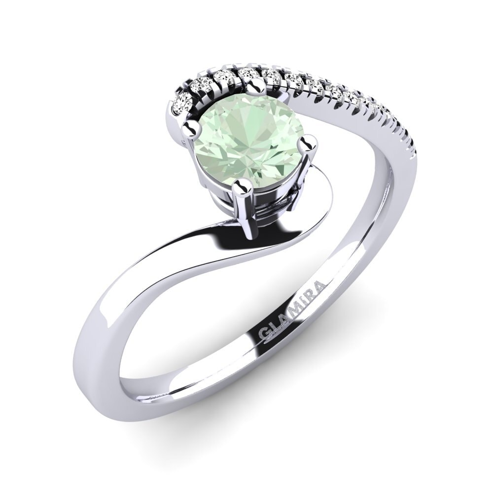 Green Amethyst Engagement Ring Doreen 0.5 crt