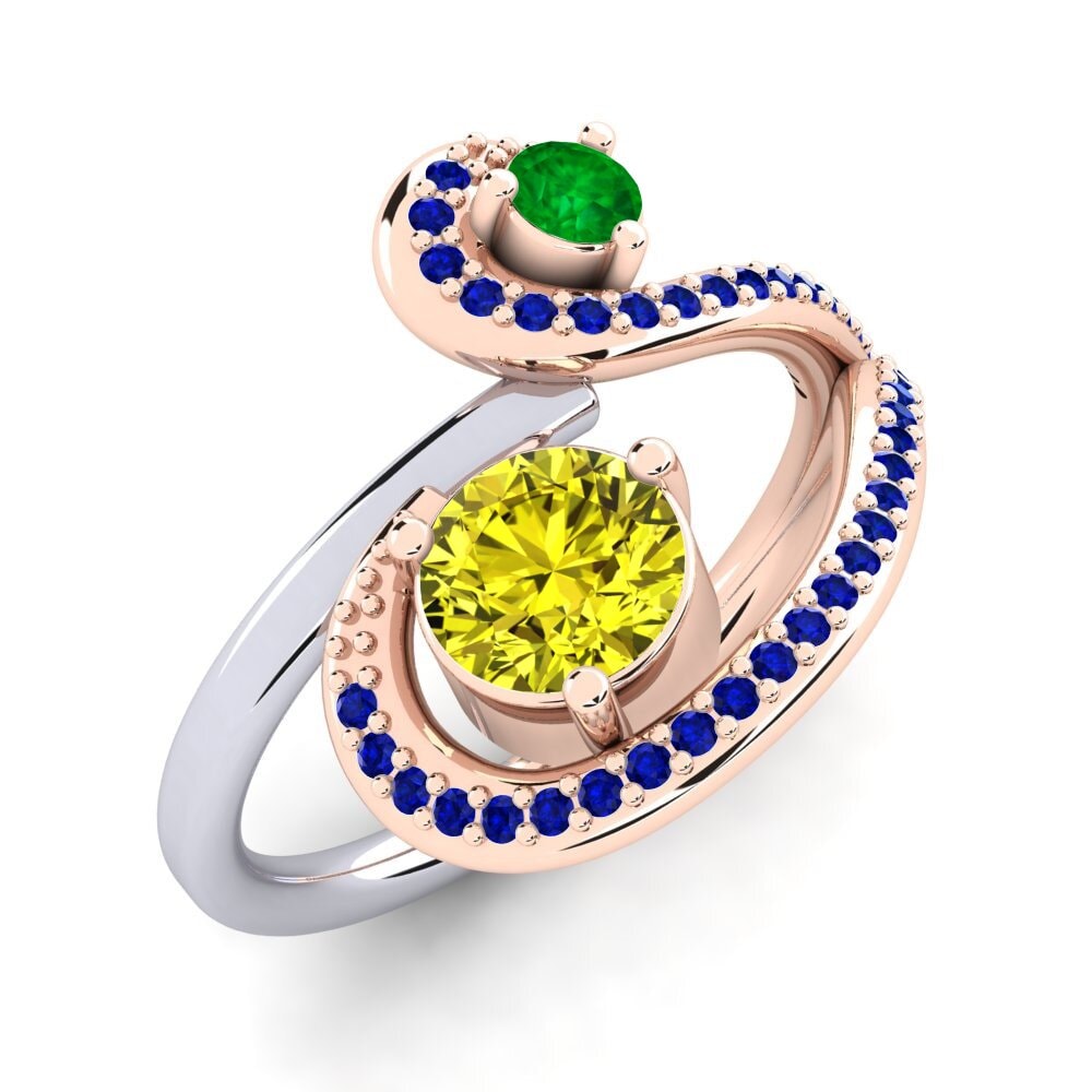 14ct Rose & White Gold Ring Dorenda