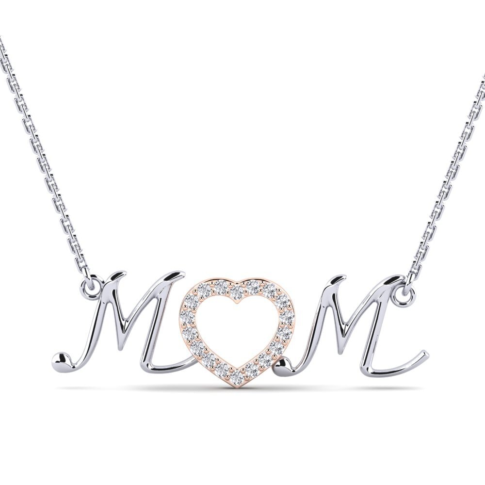 14k White & Rose Gold Women's Necklace Dorie